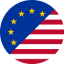 square containing half the flag of Europe and half the flag of the USA